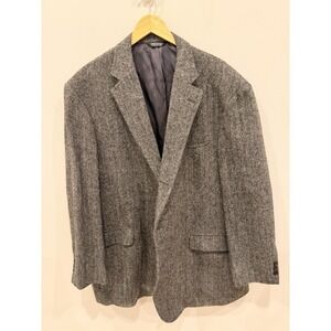 Southwick for O'Connell's Harris Tweed Blazer 42R Gray Herringbone USA Made